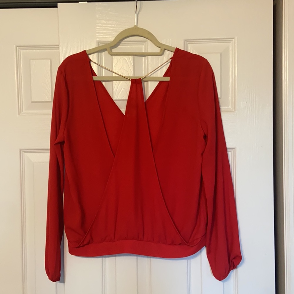 Express Red Blouse - Picture 3 of 5
